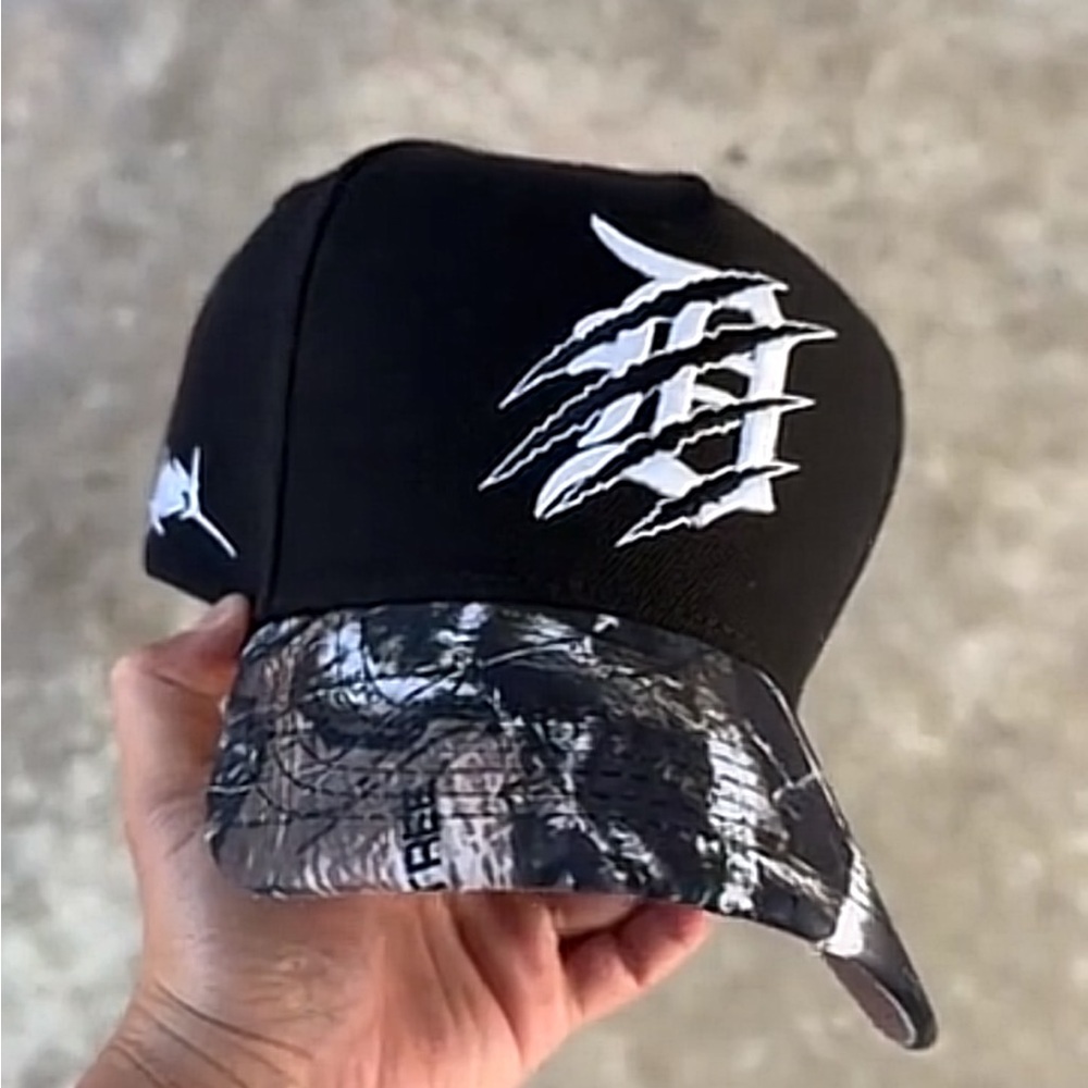 Custom Black and Gray Men's Cap